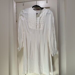 FRAME white dress with eyelet detail NEW